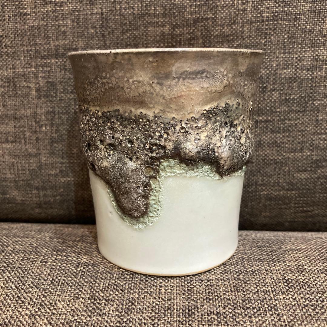 【新品未使用】福村龍太 作家器 銀彩カップ