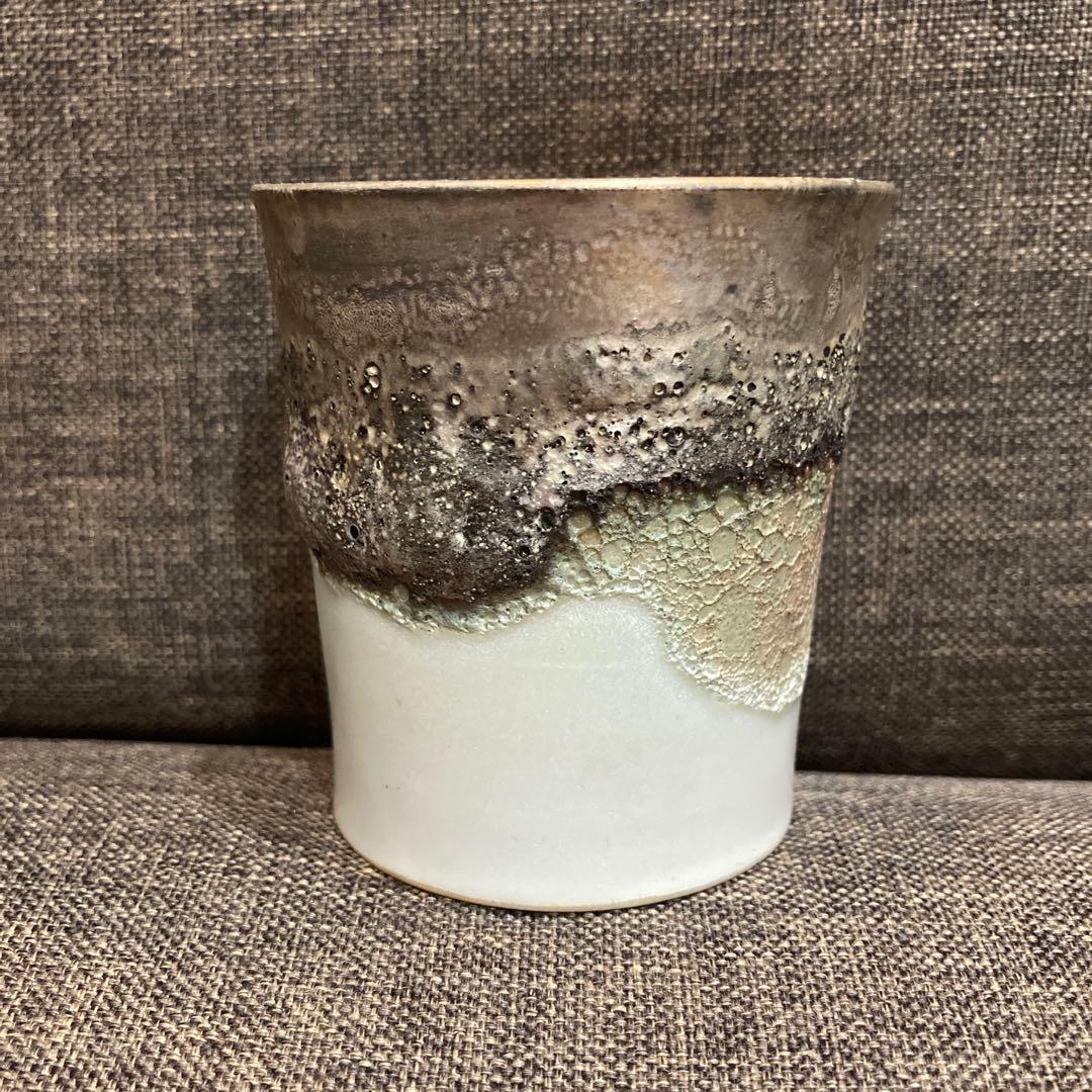 【新品未使用】福村龍太 作家器 銀彩カップ