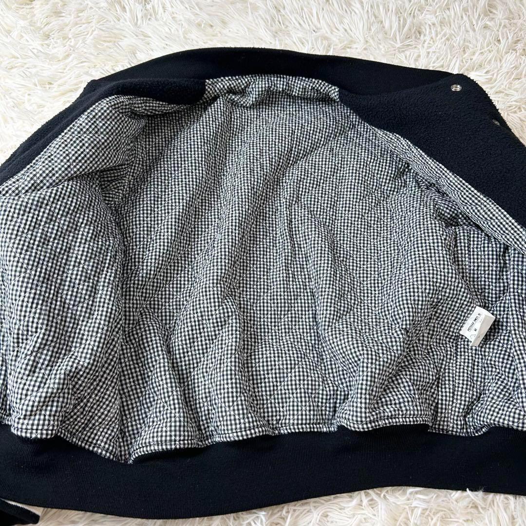 ピンクハウス ボアスタジャン オーバーサイズ ワッペン ブラック