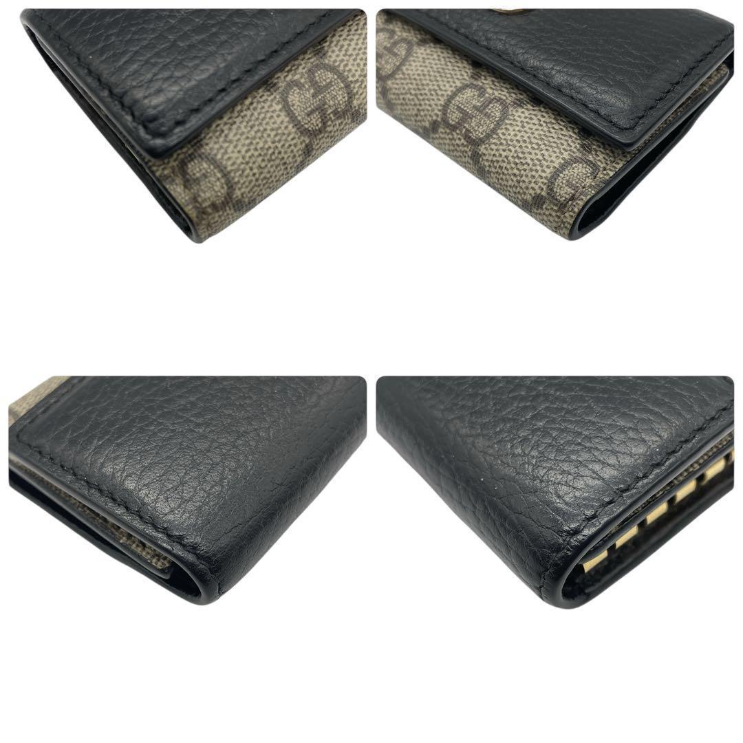 【極美品】GUCCI キーケース GGスプリーム レザー 黒 美品