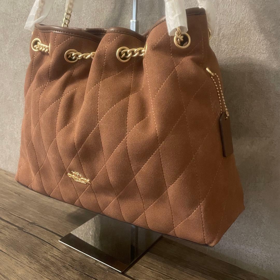 【最終値下げ】 COACH コーチ エヴリン ブラウン キルティング