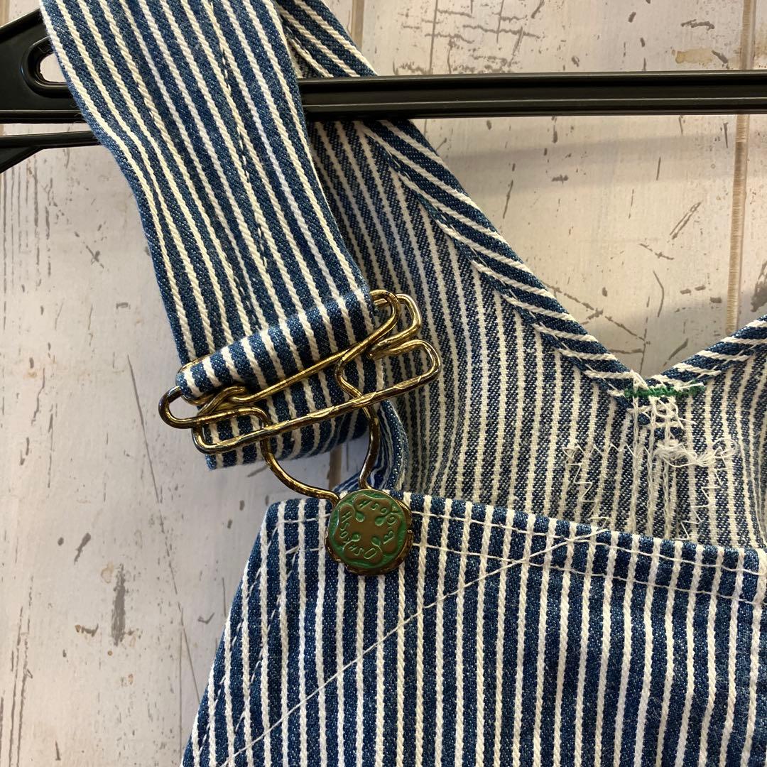 9.8 オシュコシュ USA製 ヒッコリー オーバーオール つなぎ ワークウェア