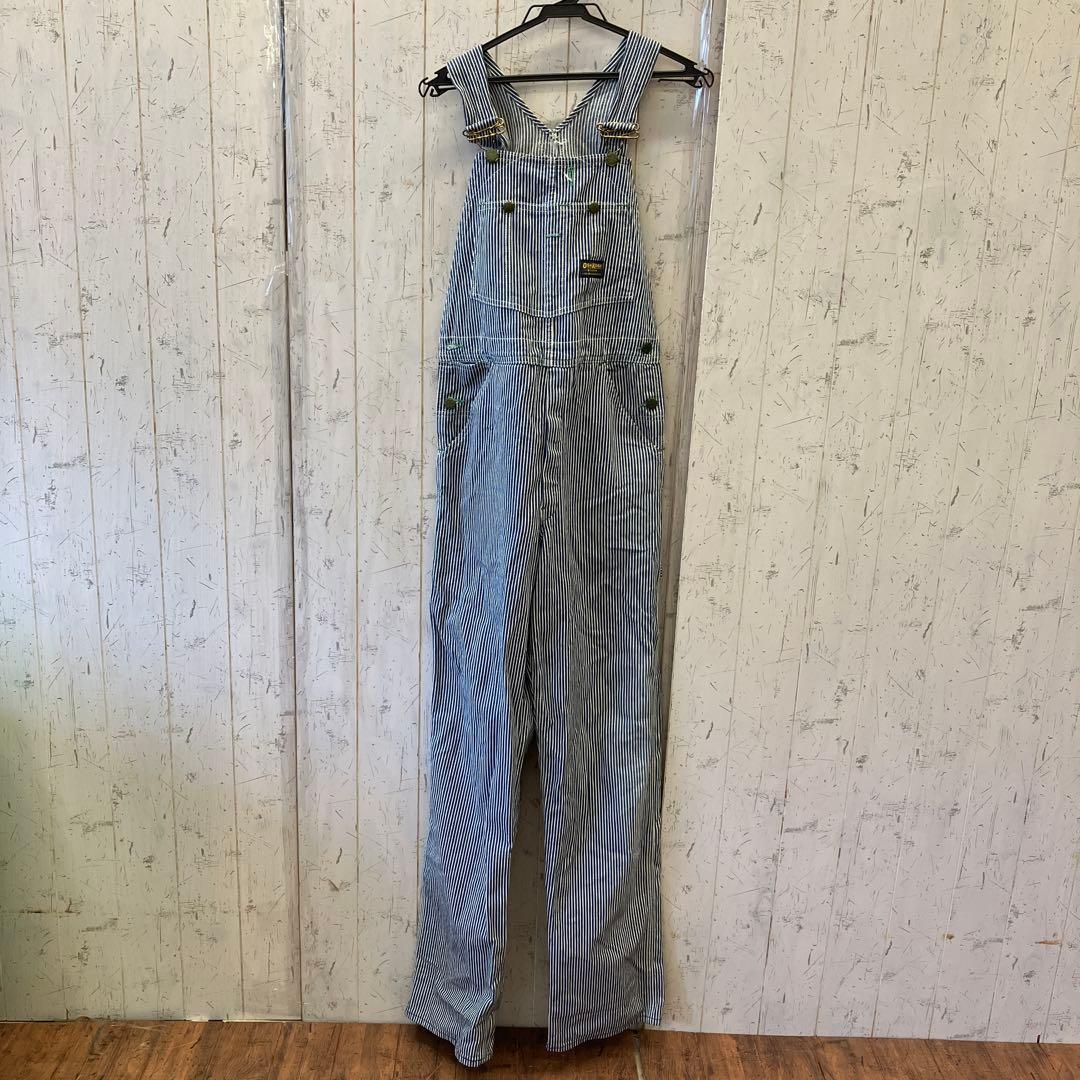 9.8 オシュコシュ USA製 ヒッコリー オーバーオール つなぎ ワークウェア