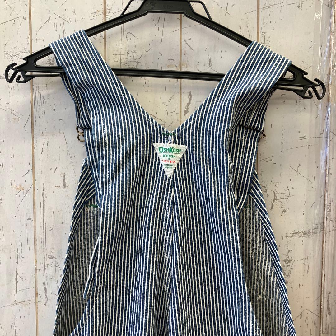 9.8 オシュコシュ USA製 ヒッコリー オーバーオール つなぎ ワークウェア