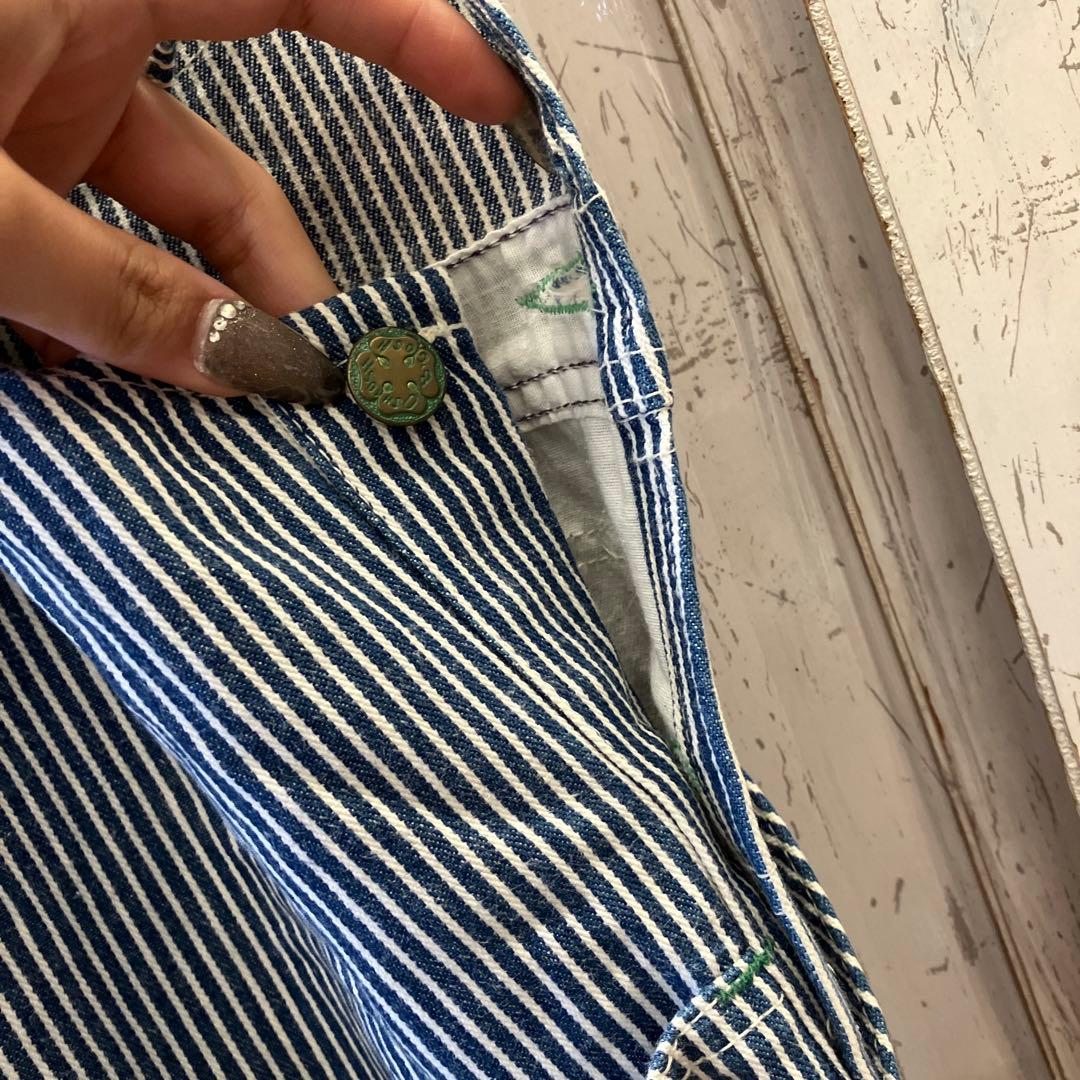 9.8 オシュコシュ USA製 ヒッコリー オーバーオール つなぎ ワークウェア