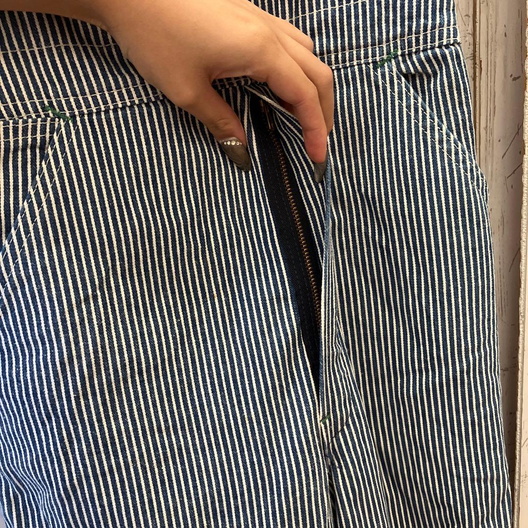 9.8 オシュコシュ USA製 ヒッコリー オーバーオール つなぎ ワークウェア