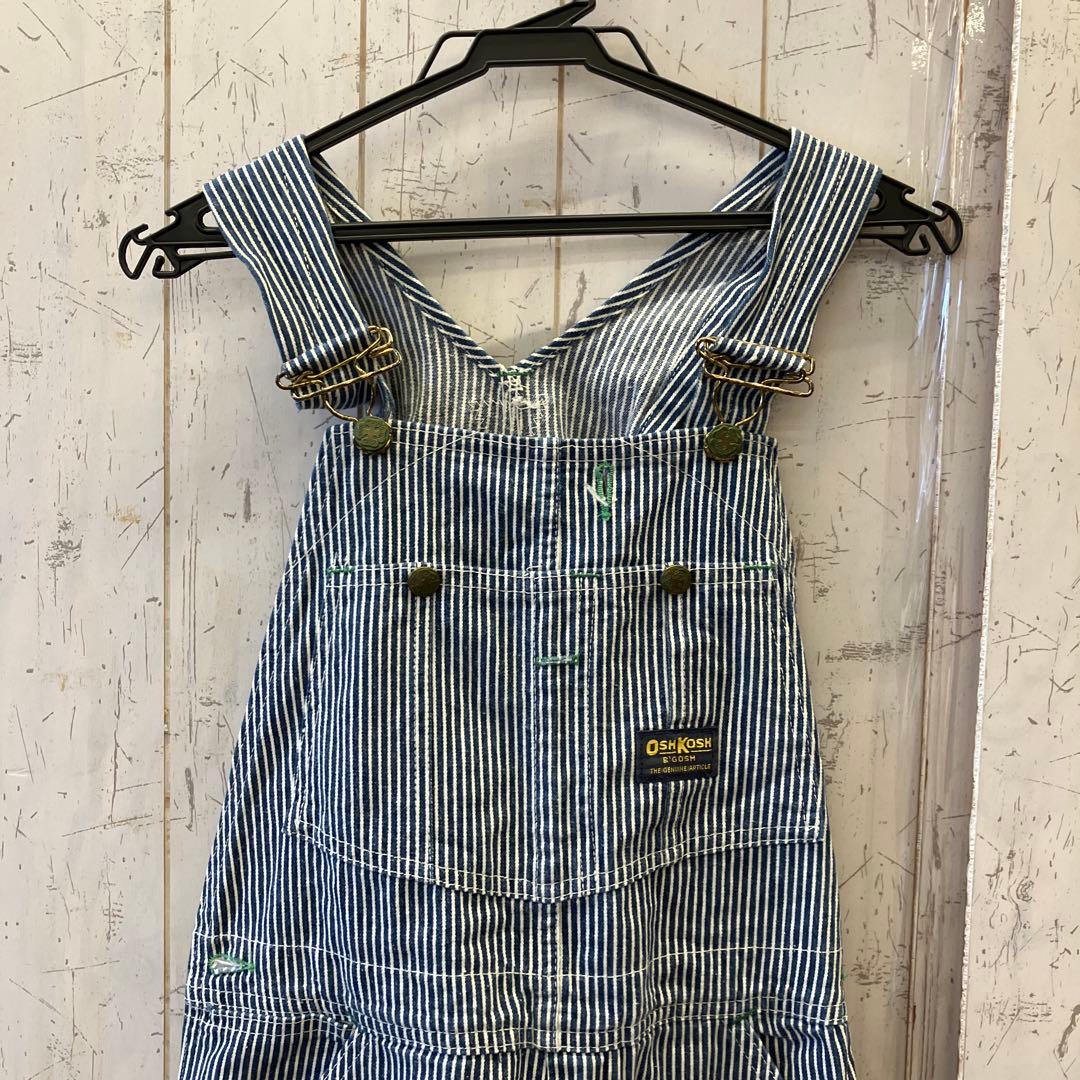 9.8 オシュコシュ USA製 ヒッコリー オーバーオール つなぎ ワークウェア