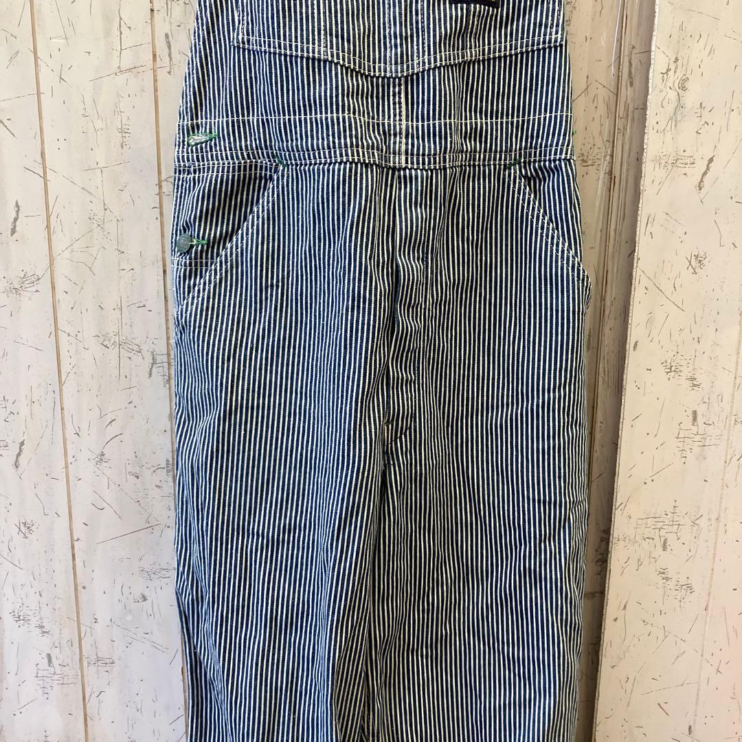 9.8 オシュコシュ USA製 ヒッコリー オーバーオール つなぎ ワークウェア