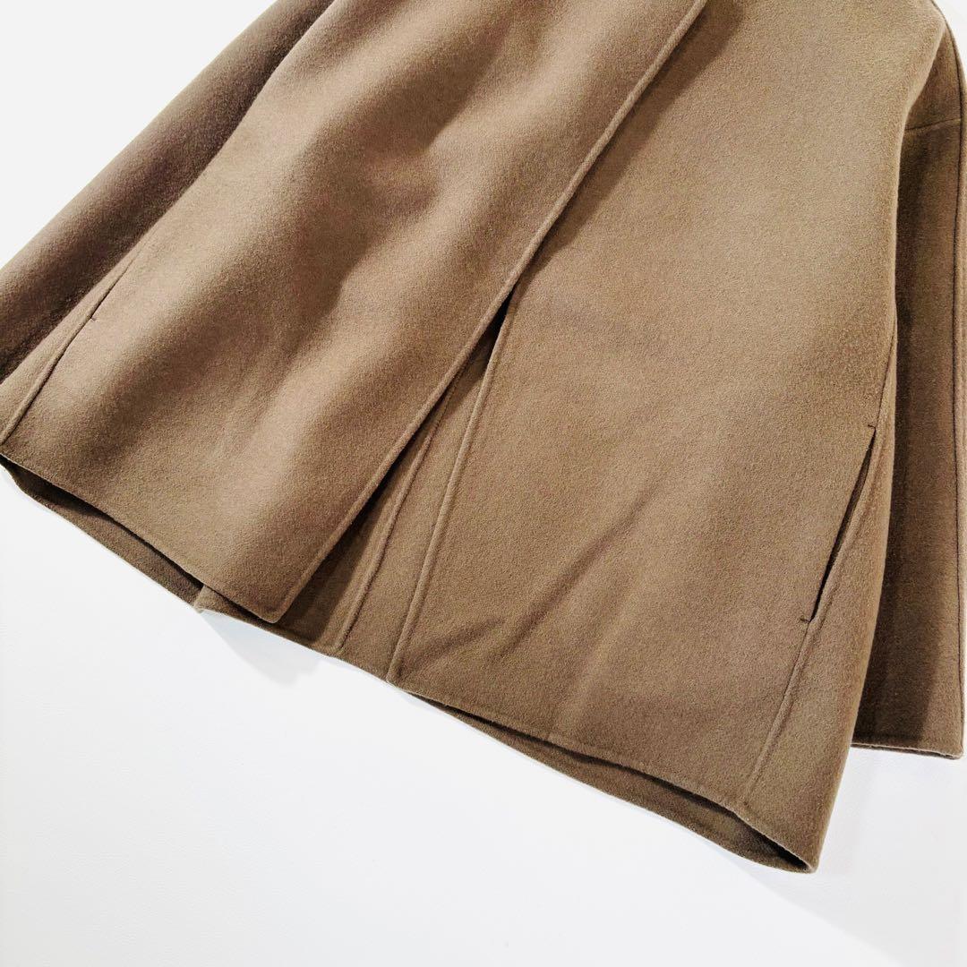 828 マルティニーク ノーカラー ショートコート モカブラウン 定価5.2万