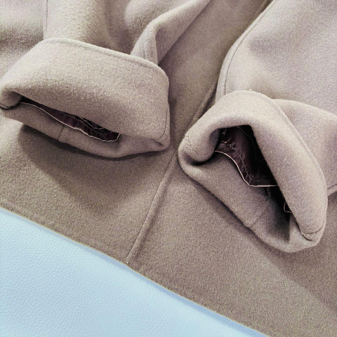 828 マルティニーク ノーカラー ショートコート モカブラウン 定価5.2万