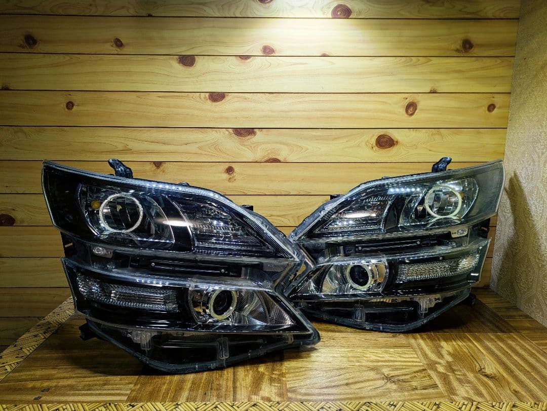 20系 ヴェルファイア 後期 イカリング ヘッドライト 黄ばみ無し