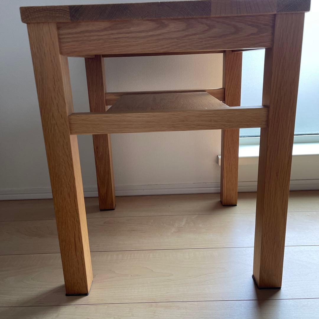 無印良品 オーク無垢材 サイドテーブル ベンチ スツール 椅子 チェア ③