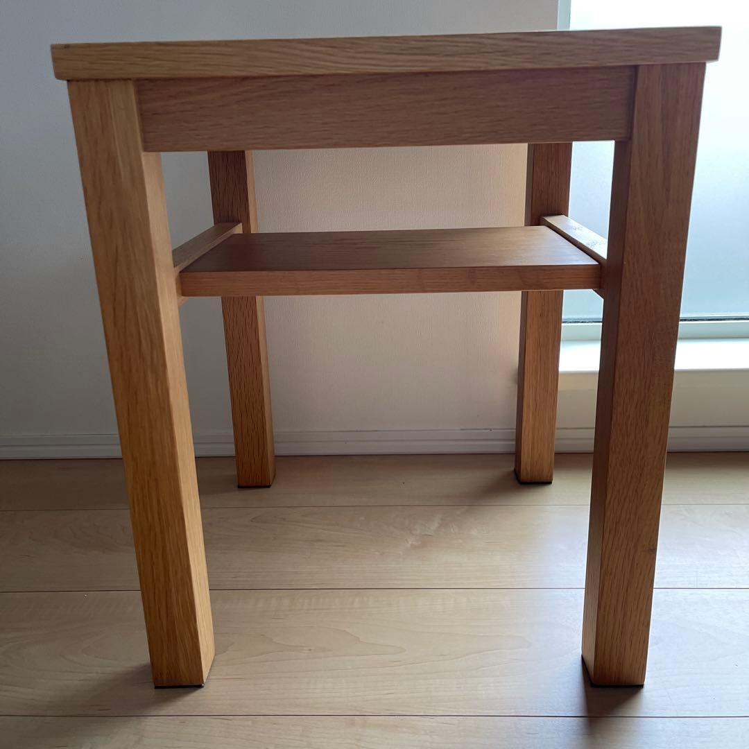 無印良品 オーク無垢材 サイドテーブル ベンチ スツール 椅子 チェア ③