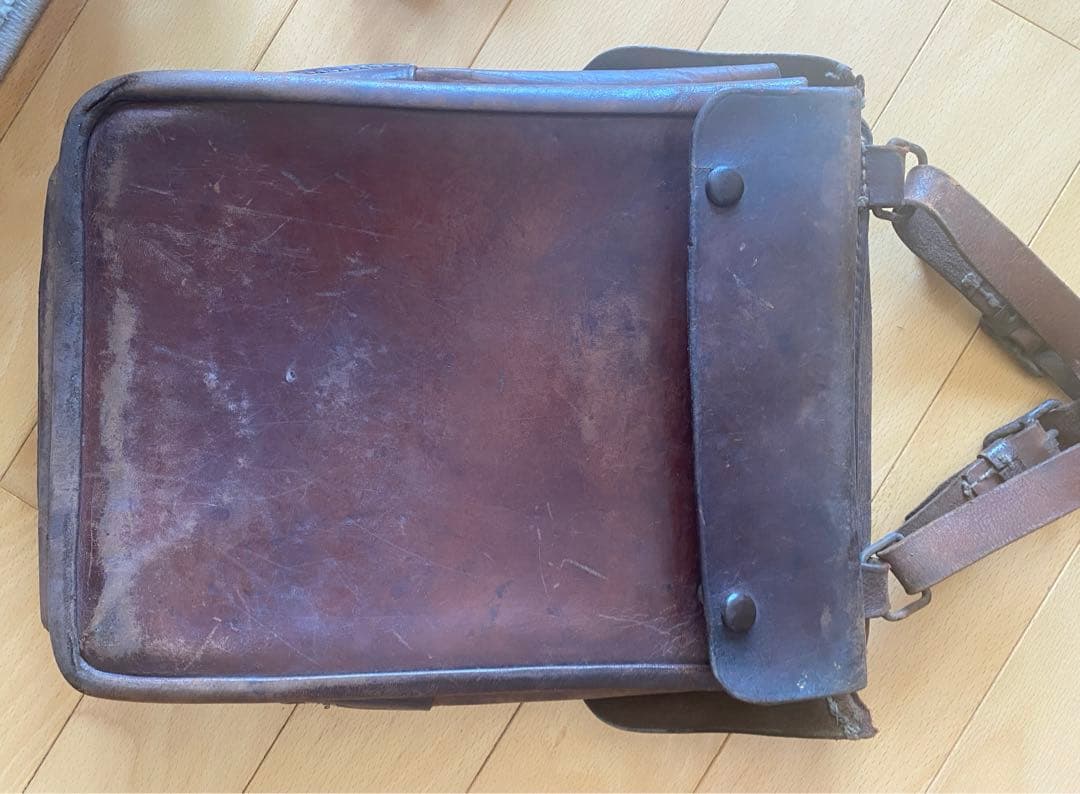 日本軍　革　鞄　星　戦時中　昭和　大正