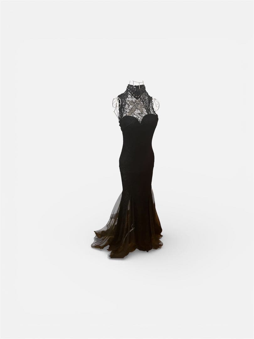 3 キャバドレス　黒　ロングドレス　ビジュー　値下げ交渉可能