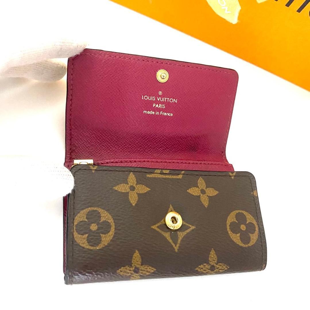 ルイ ヴィトン◎ミュルティクレ6 フューシャ モノグラム キーケース ブラウン