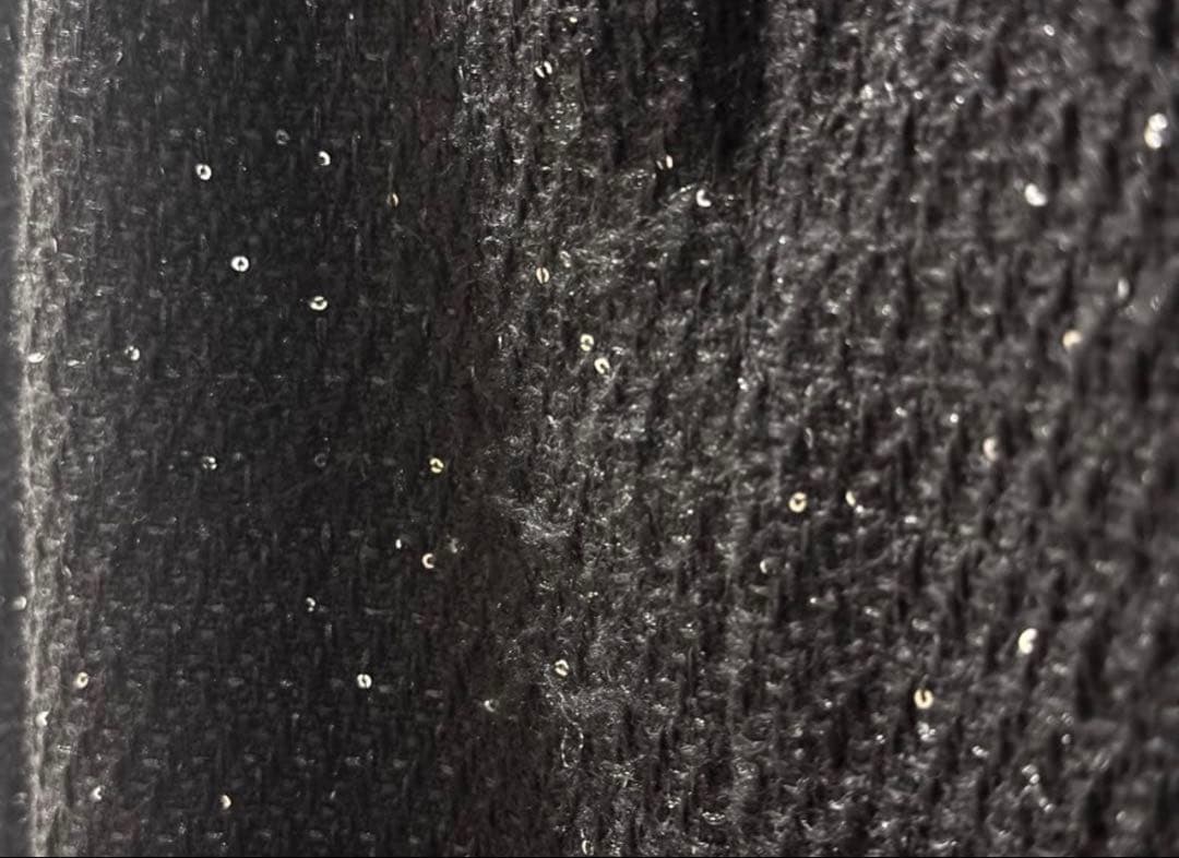 leja 花柄レースカラースパンコール刺繍Aラインフレアドレス ブラックM