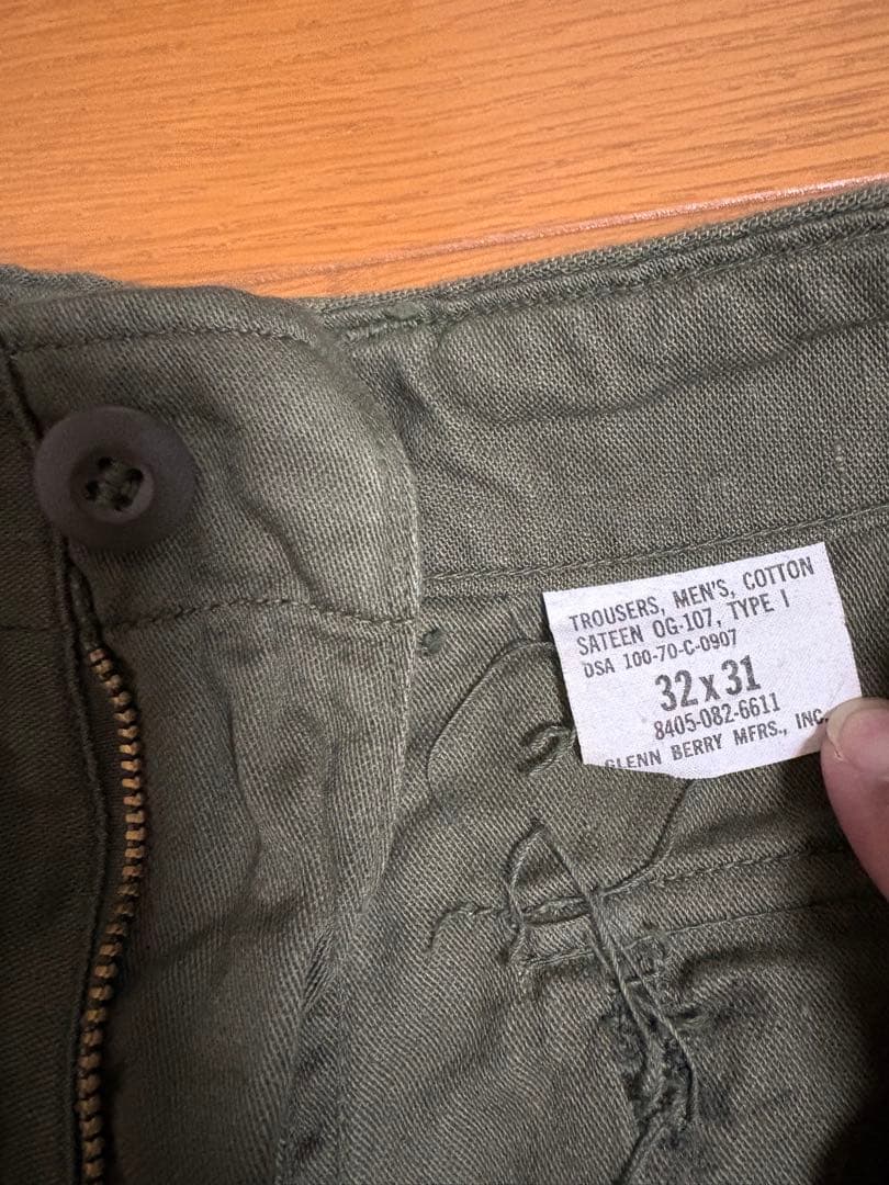 70s US ARMY OG-107 ベイカーパンツ W32L31 アメリカ軍