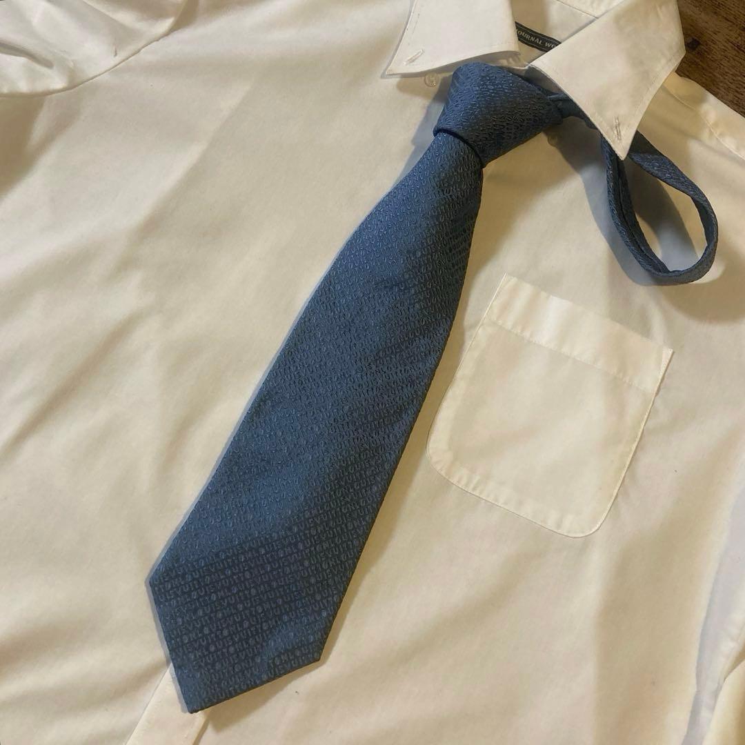 LOUIS VUITTON ネクタイ ★美品.ロゴ総柄.肉厚.イタリア製.シルク