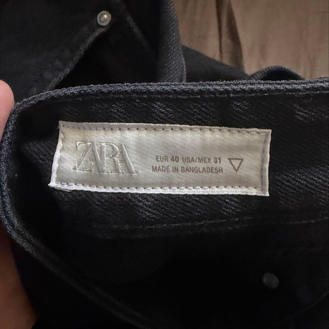 ZARA ダブルニー　ペインターパンツ　ブラックデニム　完売品