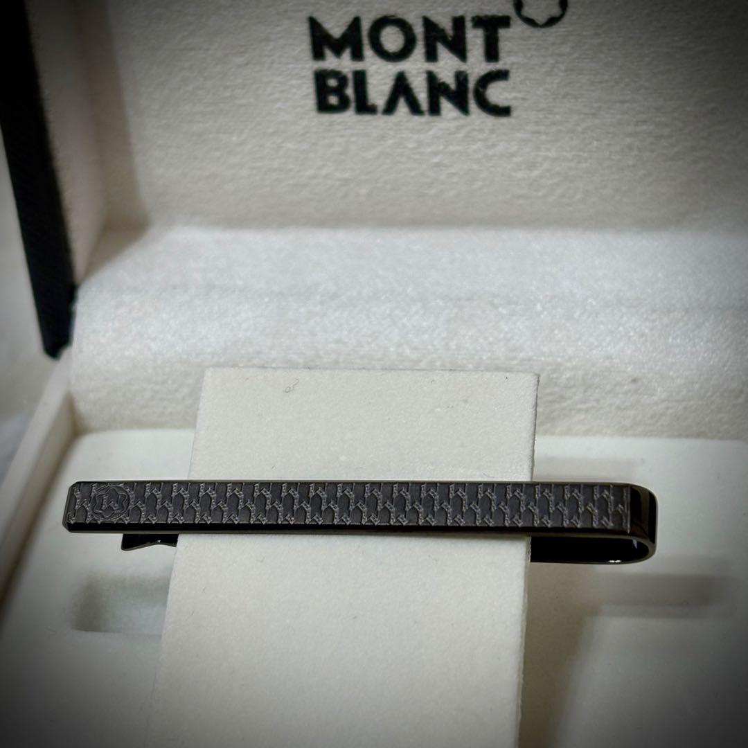 たくろん【美品】MONTBLANC ネクタイピン シルバーブラック ケース