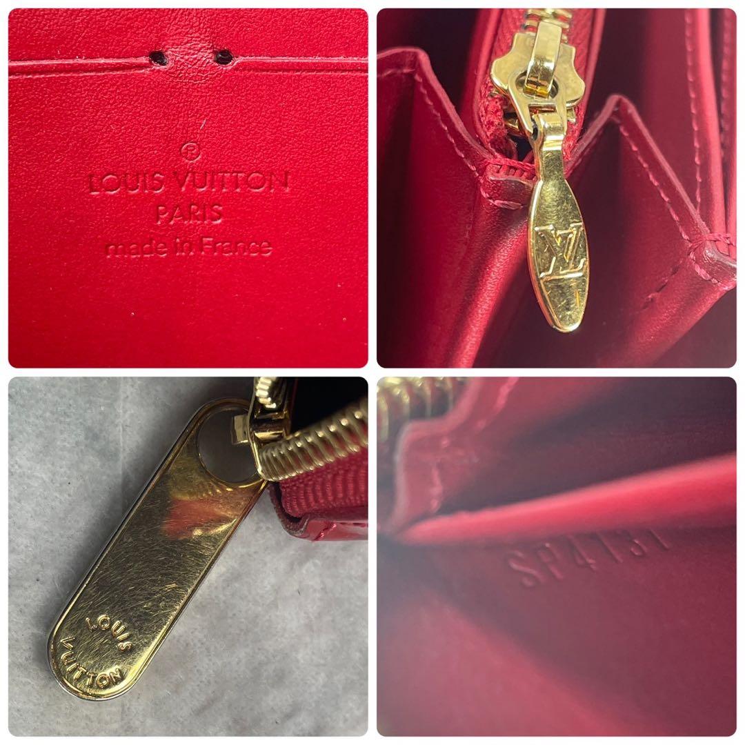 LOUIS VUITTON ヴェルニ レイユール ジッピーウォレット レッド