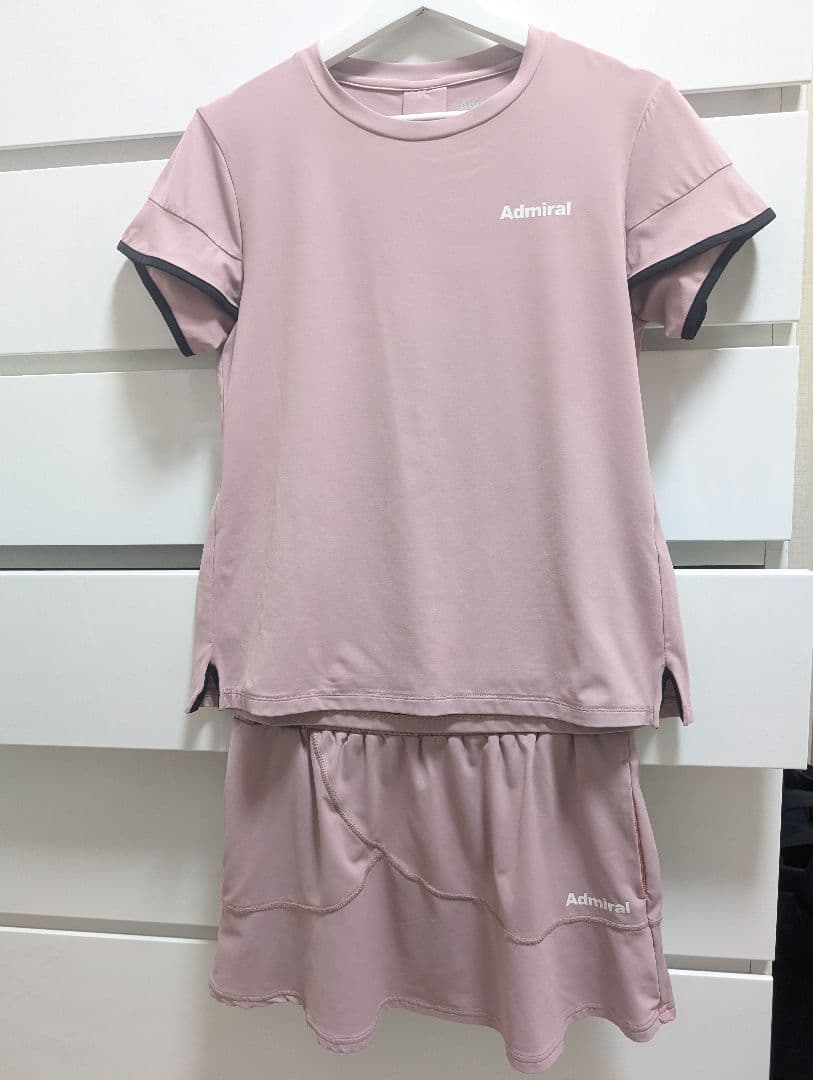 Admiral テニスウェアピンク セットアップ　Ｌ