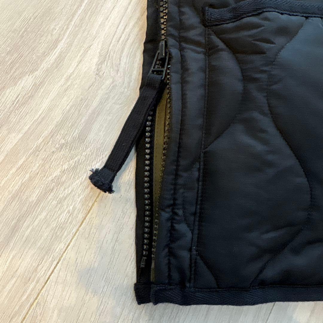 【TAION】 ミリタリー クルーネックWジップ ダウンベスト