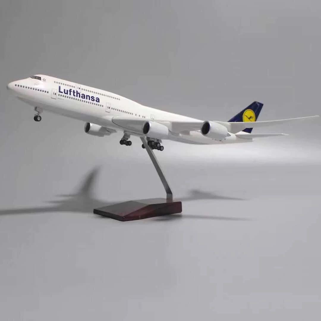 飛行機模型 ルフトハンザ航空 B747 ボーイング 模型 ドイツ 47CM