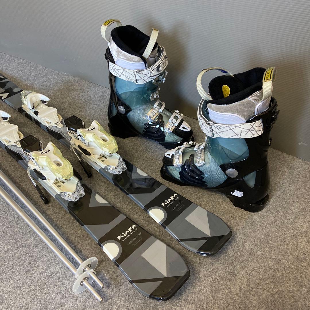 ★メンテ済　★美品★ 大人スキーセット 板142cm ブーツ24.5cm
