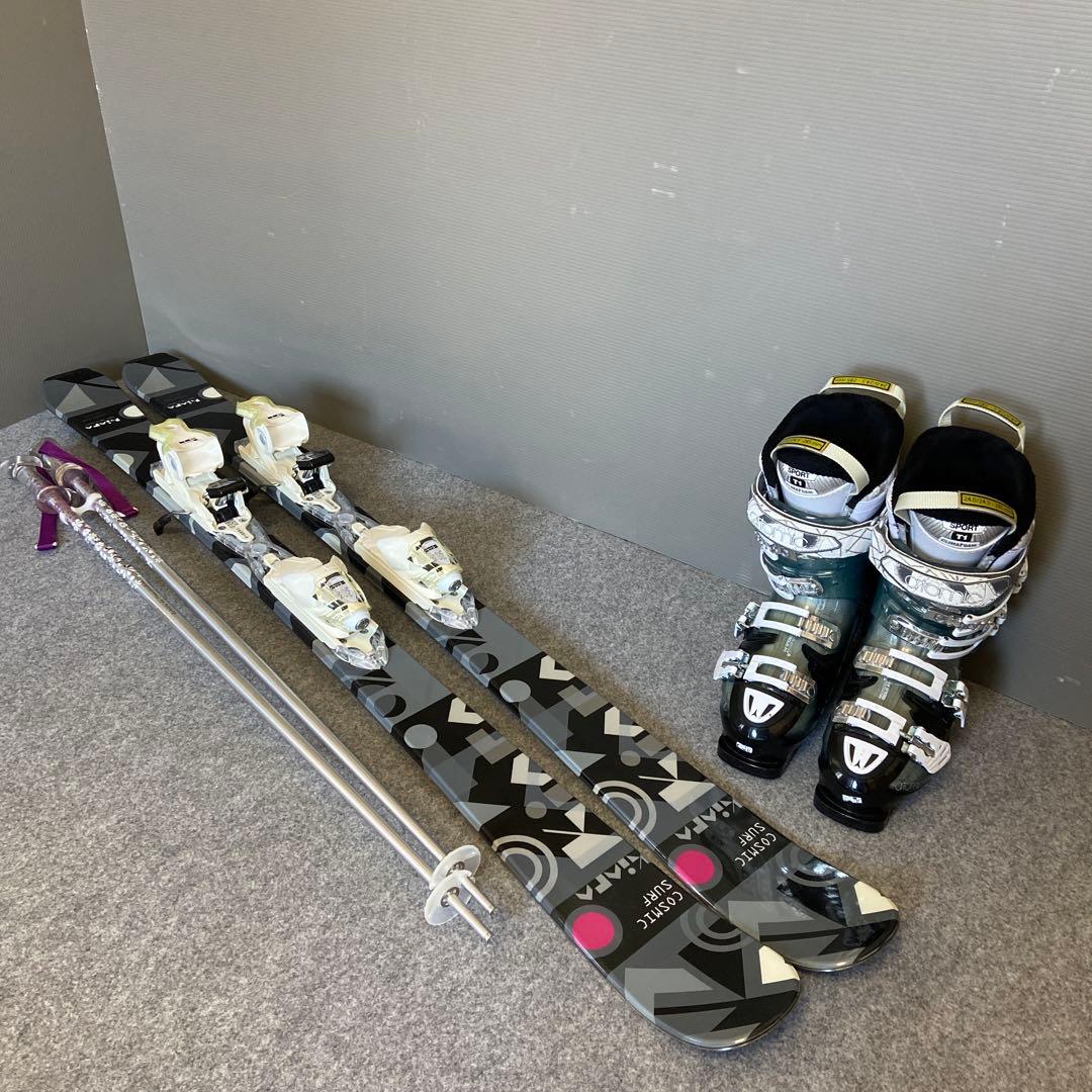★メンテ済　★美品★ 大人スキーセット 板142cm ブーツ24.5cm