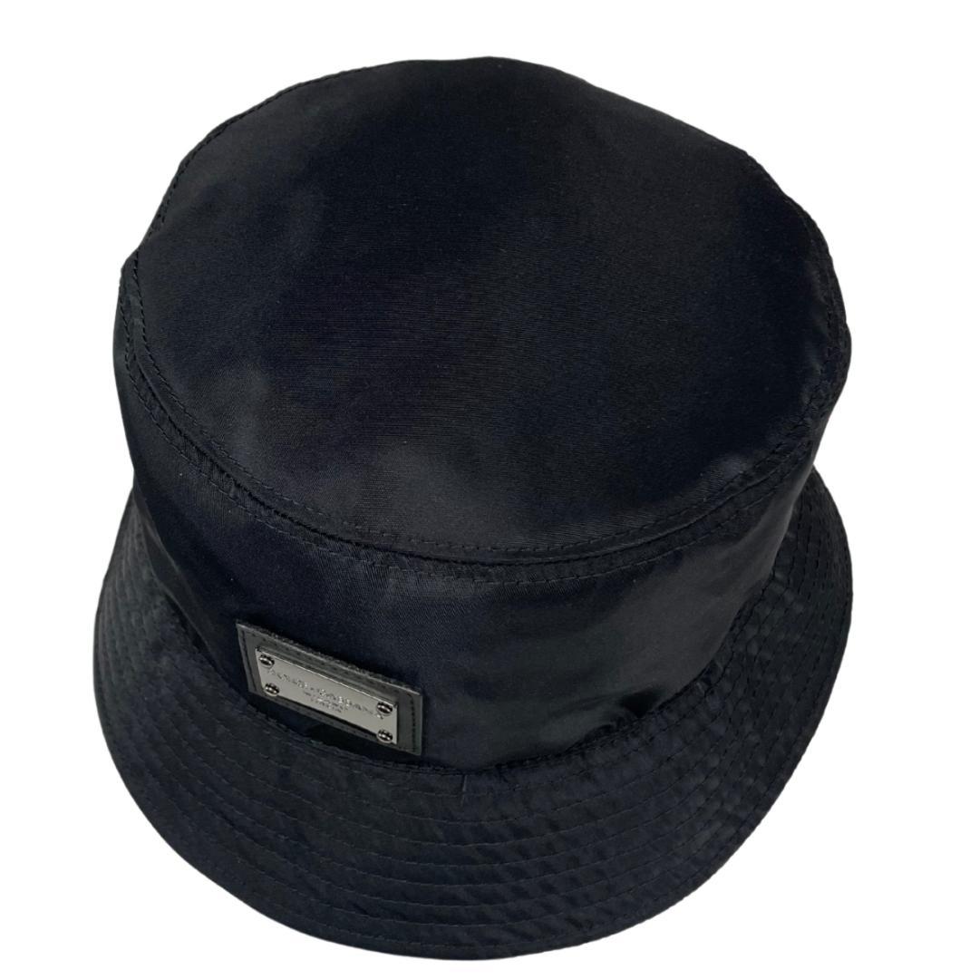 【新品同様】ドルチェ＆ガッバーナ バケットハット ロゴメタルプレート 黒