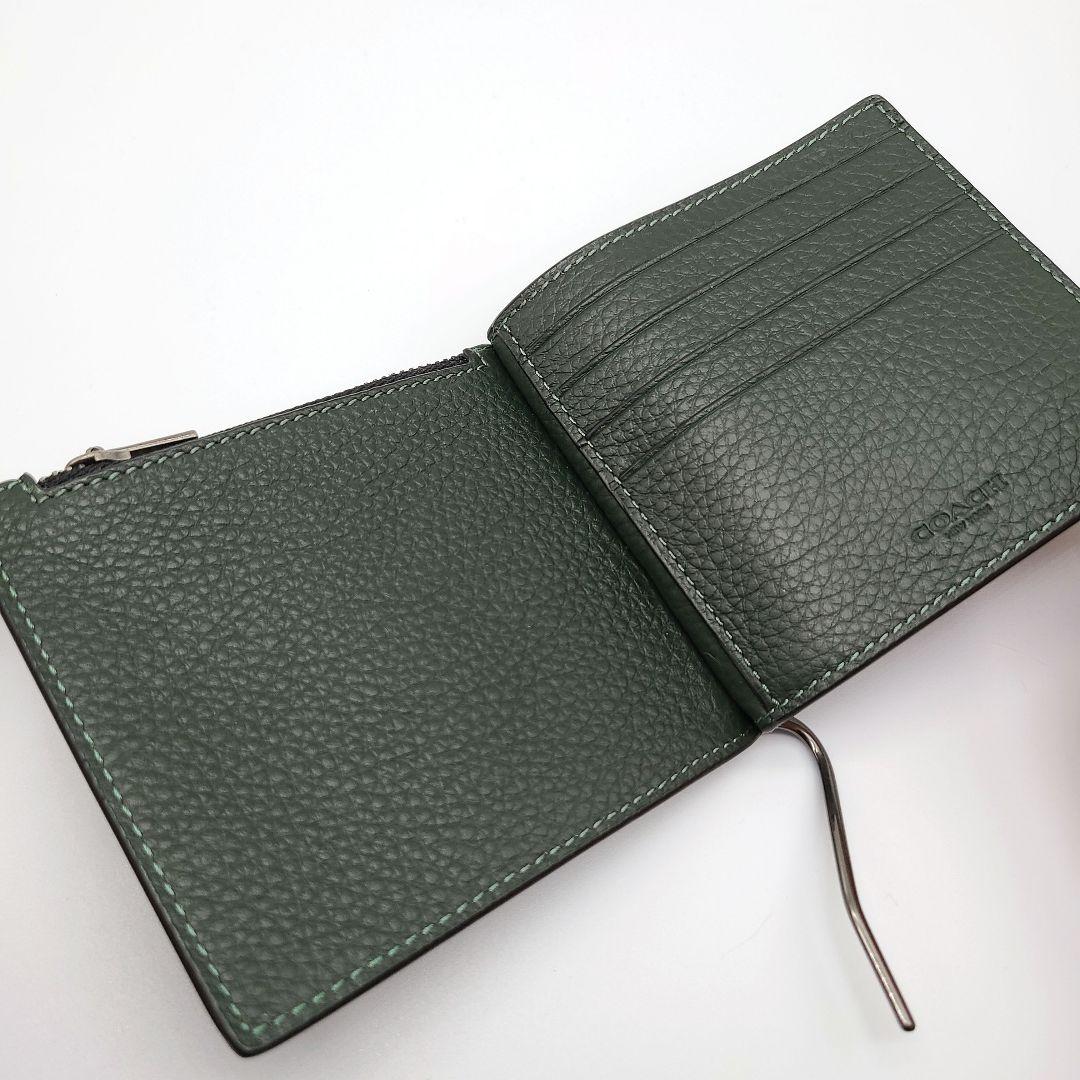 COACH マネークリップ 新品 アマゾングリーン 最新作 限定カラー メンズ