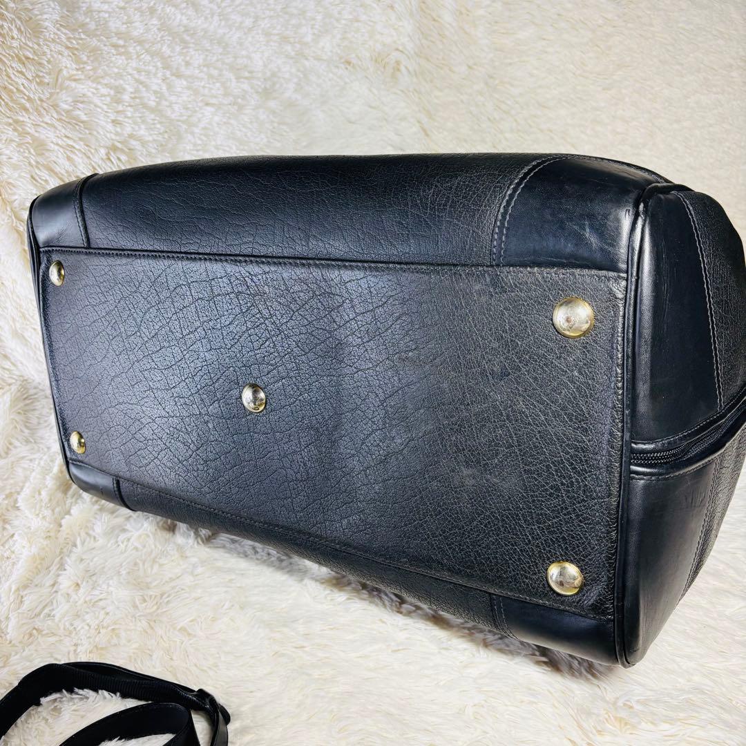 GUCCI レザー　ボストンバッグ　本革　ブラック　ヴィンテージ　大型バッグ