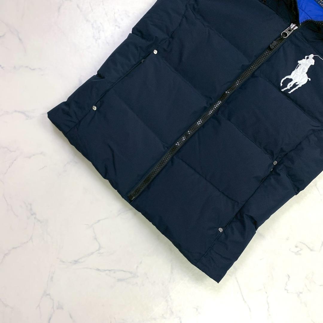 美品★ ポロラルフローレン ダウンベスト ビッグポニー ネイビー XS　D894