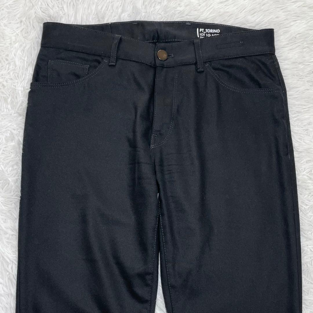 【美品】PTトリノ　SWING NEW SUPER SLIM FIT・フラノ