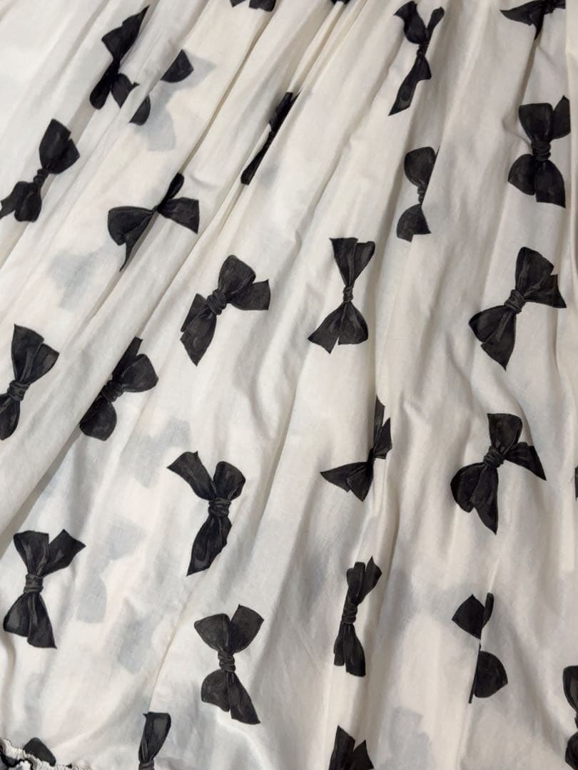 人気品　ピンクハウス　ベルベットリボン　ミディ丈ワンピース