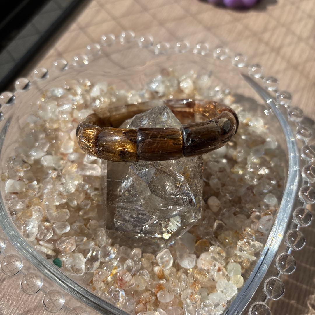 ブラウンタイチンルチル　バングル