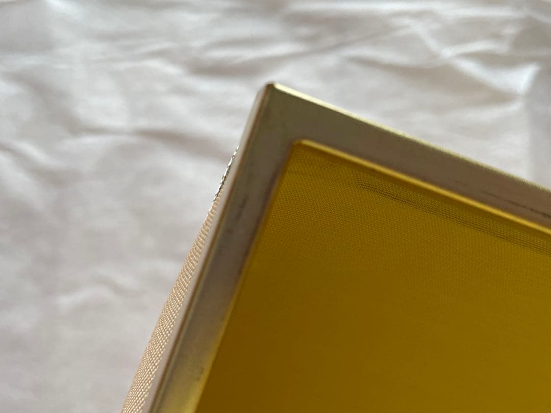 和装　草履とバッグのセット(金色地に白い花刺繍)