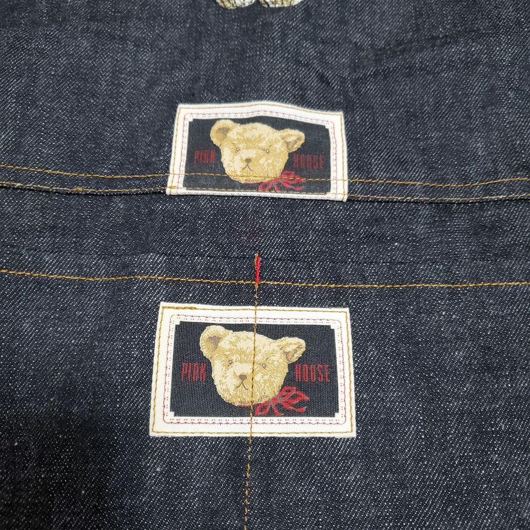 美品✨PINKHOUSE　サロペット　テディベア刺繍　デニム　かな様