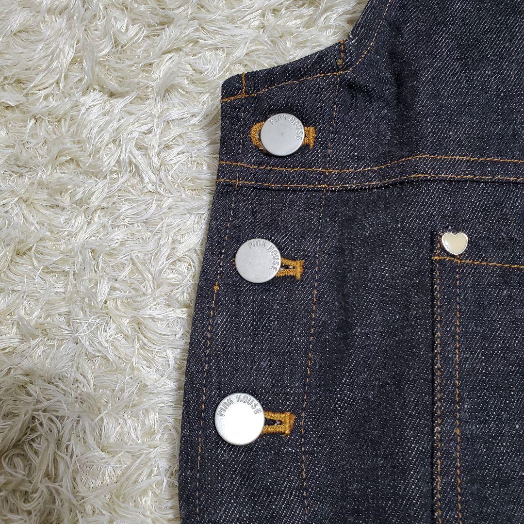 美品✨PINKHOUSE　サロペット　テディベア刺繍　デニム　かな様
