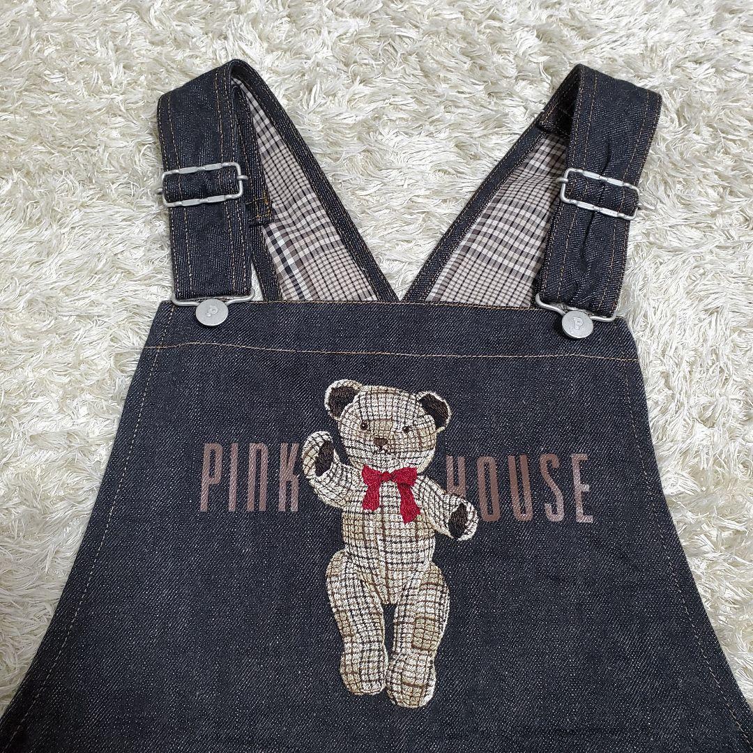 美品✨PINKHOUSE　サロペット　テディベア刺繍　デニム　かな様