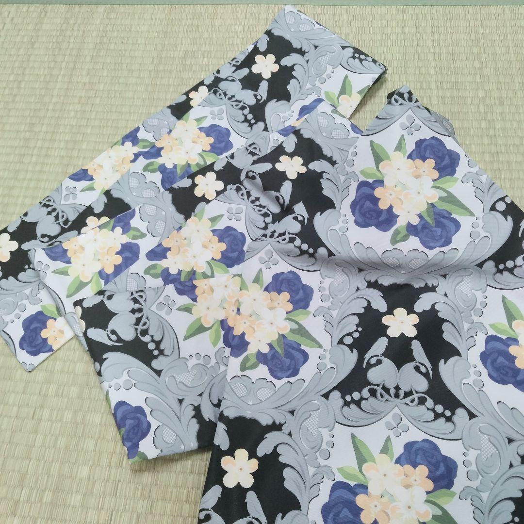 セール〉花柄 名古屋帯 新品 白 塩瀬 鳥