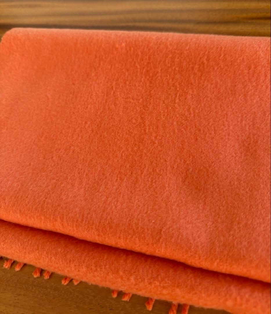 HERMES カシミヤ マフラー オレンジ