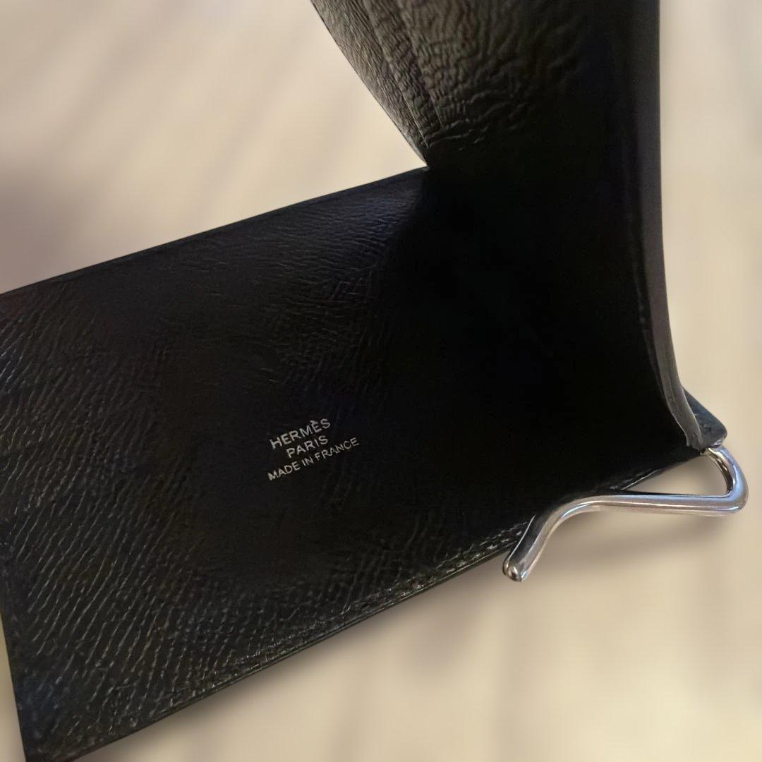 HERMES エルメス マネークリップ ポーカーGM ヴォーエプソン ブラック