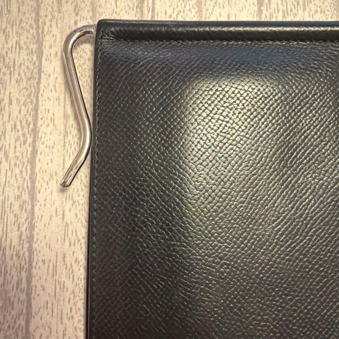 HERMES エルメス マネークリップ ポーカーGM ヴォーエプソン ブラック