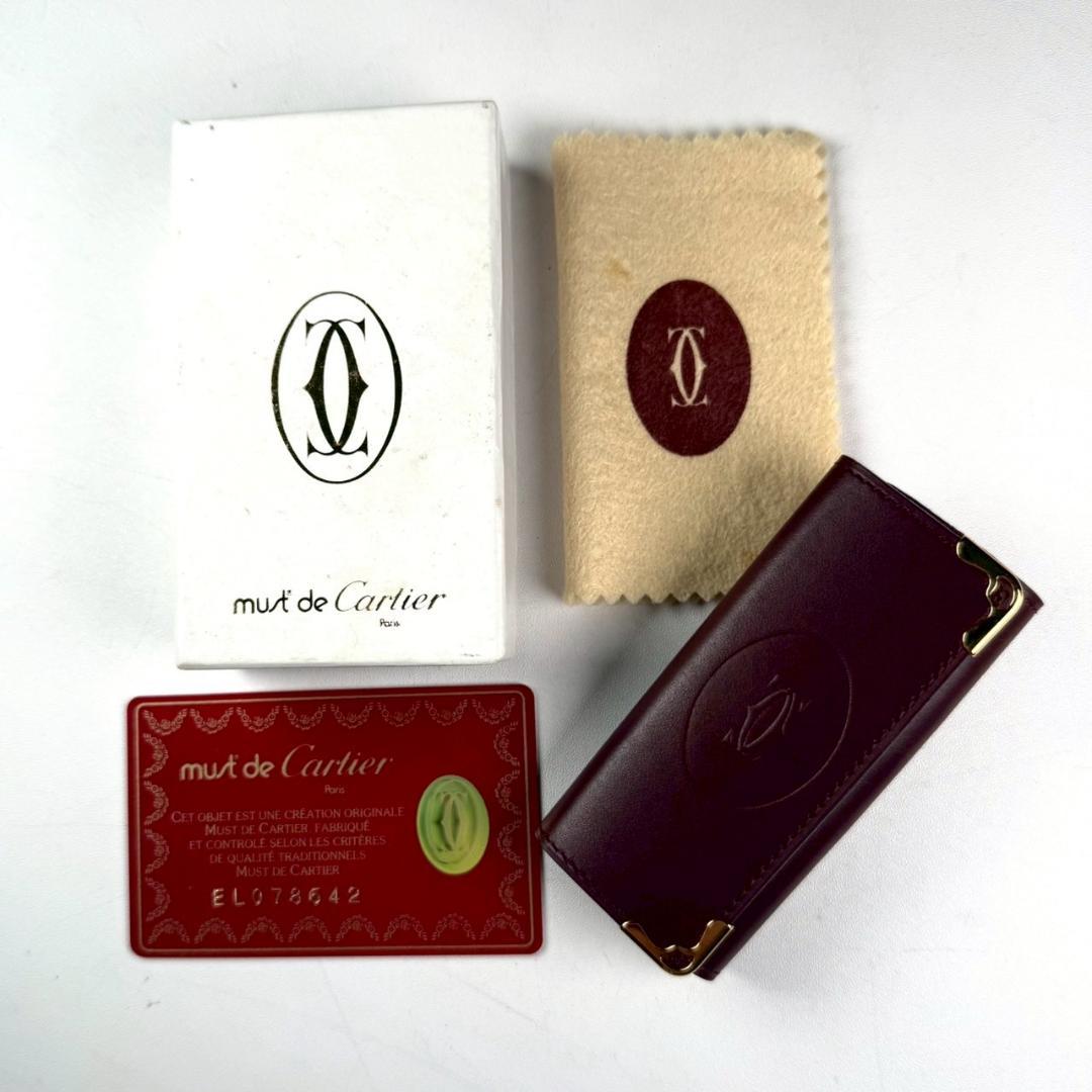 新品未使用 Cartier 4連 キーケース 名作 マストライン