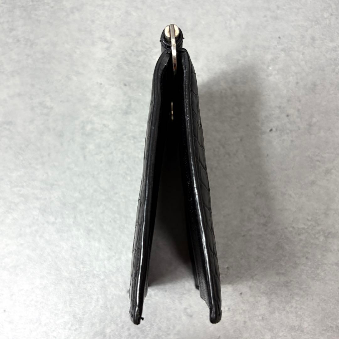 【極希少】PRADA マネークリップ リアルクロコダイル レザー 黒 付属品完備