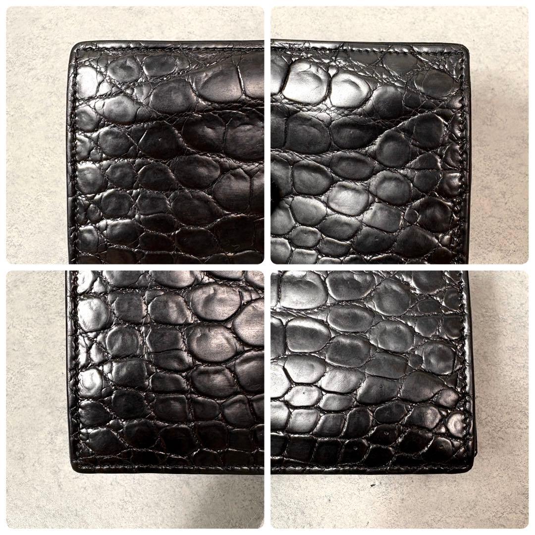 【極希少】PRADA マネークリップ リアルクロコダイル レザー 黒 付属品完備