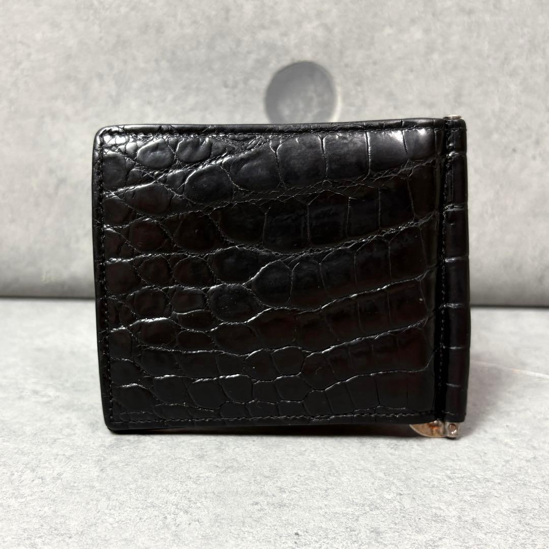 【極希少】PRADA マネークリップ リアルクロコダイル レザー 黒 付属品完備